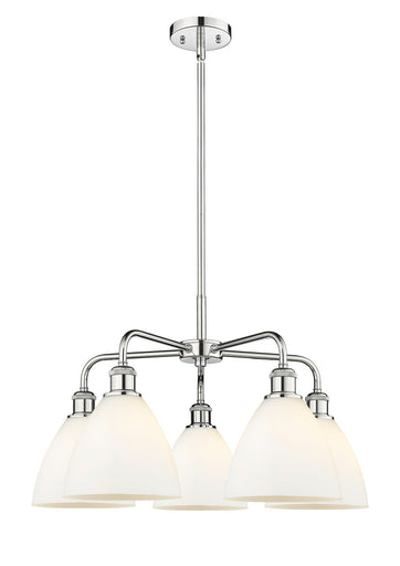 Ballston Five Light Chandelier Polished Chrome