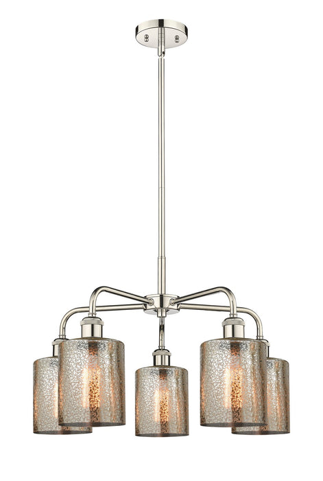 Innovations - 516-5CR-PN-G116 - Five Light Chandelier - Downtown Urban - Polished Nickel