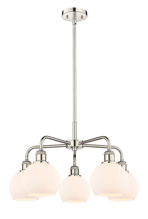 Innovations - 516-5CR-PN-G121-6 - Five Light Chandelier - Downtown Urban - Polished Nickel