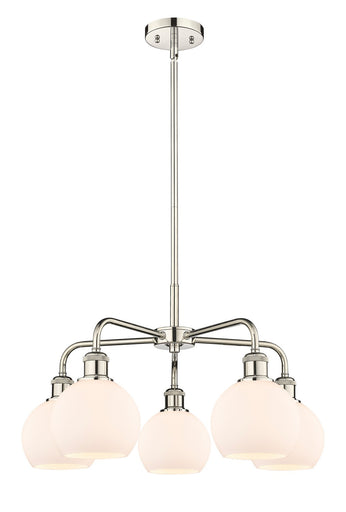 Ballston Five Light Chandelier Polished Nickel