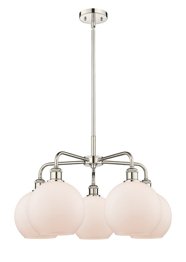 Ballston Five Light Chandelier Polished Nickel