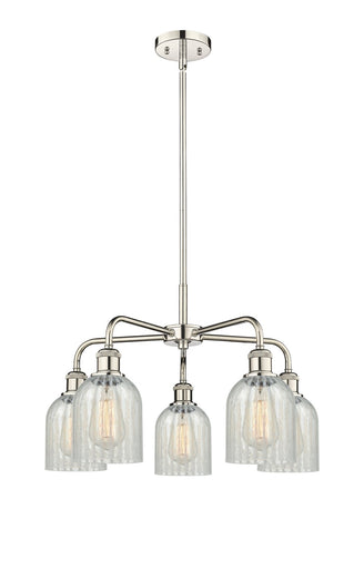 Ballston Five Light Chandelier Polished Nickel