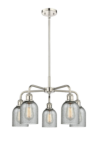Ballston Five Light Chandelier Polished Nickel