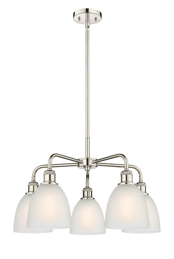 Ballston Five Light Chandelier Polished Nickel