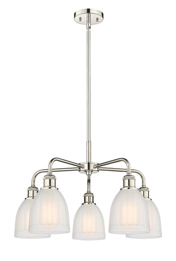Ballston Five Light Chandelier Polished Nickel