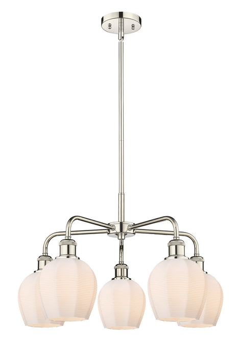 Innovations - 516-5CR-PN-G461-6 - Five Light Chandelier - Downtown Urban - Polished Nickel