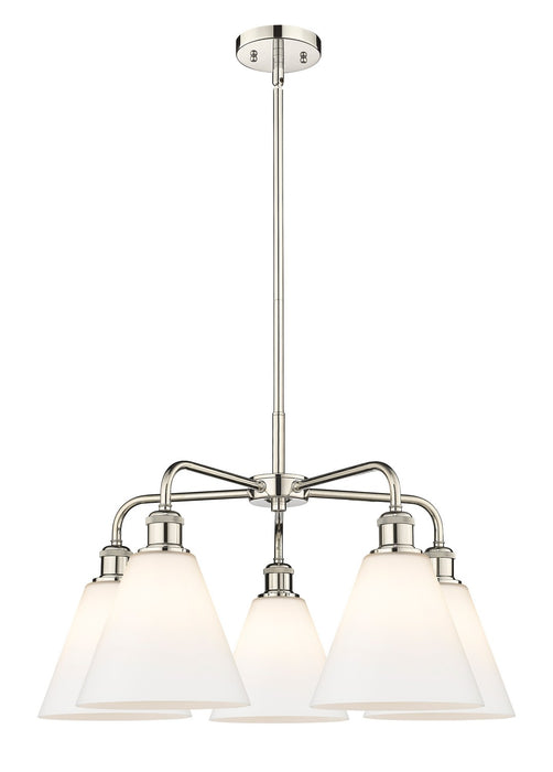 Innovations - 516-5CR-PN-GBC-81 - Five Light Chandelier - Downtown Urban - Polished Nickel