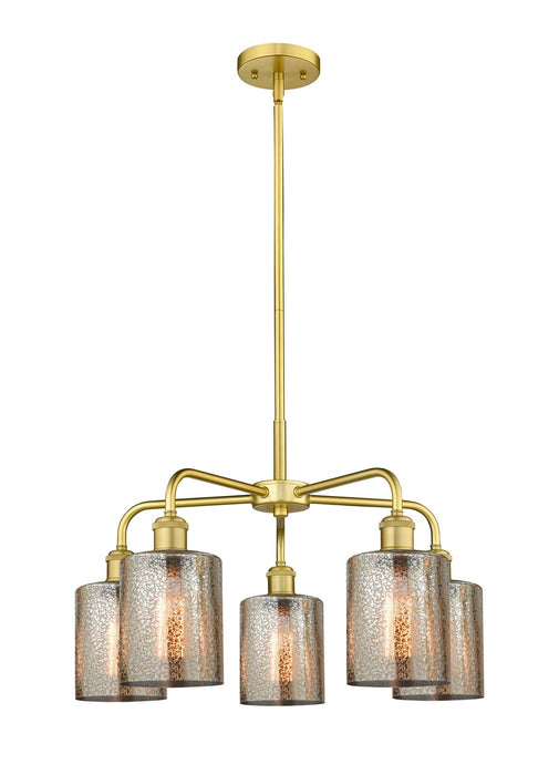 Innovations - 516-5CR-SG-G116 - Five Light Chandelier - Downtown Urban - Satin Gold