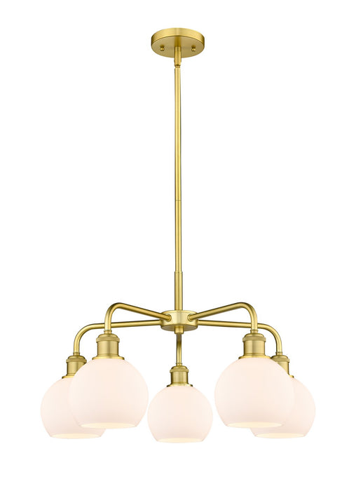 Innovations - 516-5CR-SG-G121-6 - Five Light Chandelier - Downtown Urban - Satin Gold