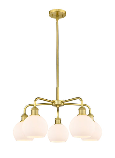 Ballston Five Light Chandelier Satin Gold