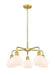 Innovations - 516-5CR-SG-G121-6 - Five Light Chandelier - Downtown Urban - Satin Gold