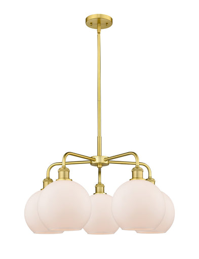 Ballston Five Light Chandelier Satin Gold