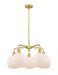 Innovations - 516-5CR-SG-G121-8 - Five Light Chandelier - Downtown Urban - Satin Gold