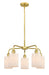 Innovations - 516-5CR-SG-G341 - Five Light Chandelier - Downtown Urban - Satin Gold