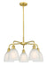 Innovations - 516-5CR-SG-G381 - Five Light Chandelier - Downtown Urban - Satin Gold