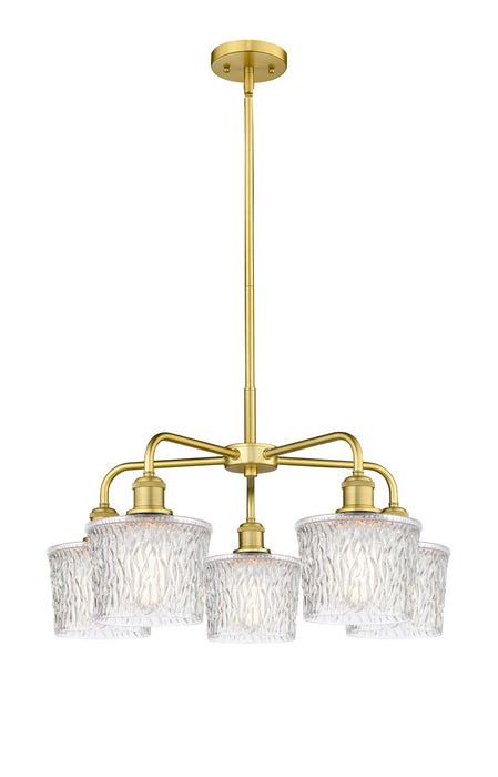Innovations - 516-5CR-SG-G402 - Five Light Chandelier - Downtown Urban - Satin Gold