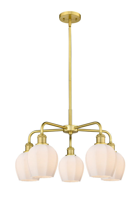 Innovations - 516-5CR-SG-G461-6 - Five Light Chandelier - Downtown Urban - Satin Gold