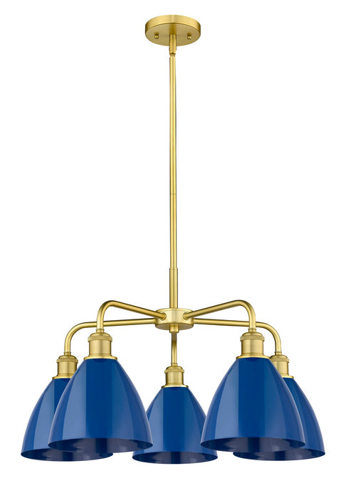 Innovations - 516-5CR-SG-MBD-75-BL - Five Light Chandelier - Downtown Urban - Satin Gold