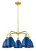 Innovations - 516-5CR-SG-MBD-75-BL - Five Light Chandelier - Downtown Urban - Satin Gold