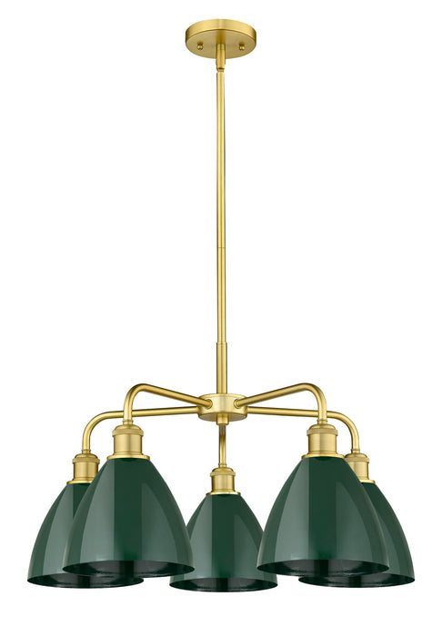 Innovations - 516-5CR-SG-MBD-75-GR - Five Light Chandelier - Downtown Urban - Satin Gold