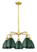 Innovations - 516-5CR-SG-MBD-75-GR - Five Light Chandelier - Downtown Urban - Satin Gold