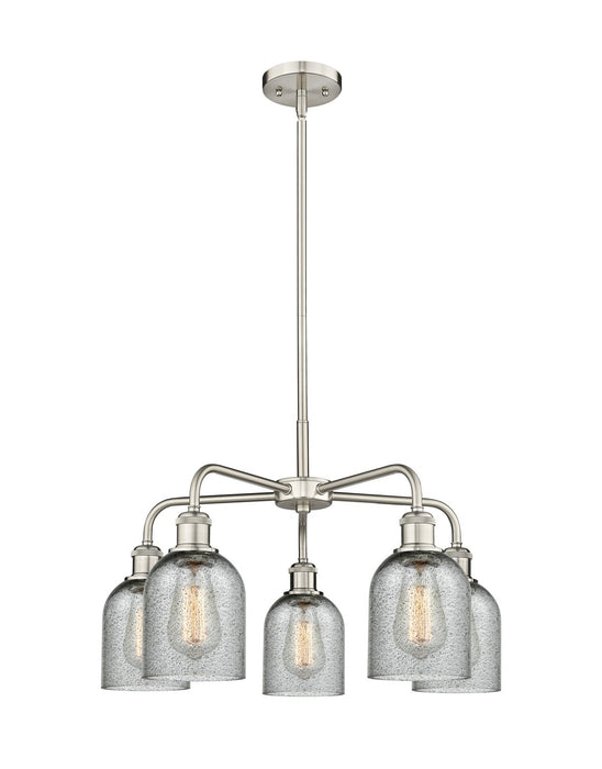 Innovations - 516-5CR-SN-G257 - Five Light Chandelier - Downtown Urban - Satin Nickel