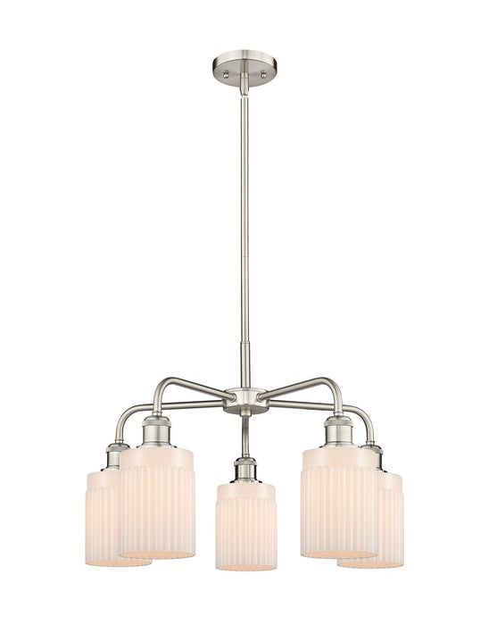 Innovations - 516-5CR-SN-G341 - Five Light Chandelier - Downtown Urban - Satin Nickel