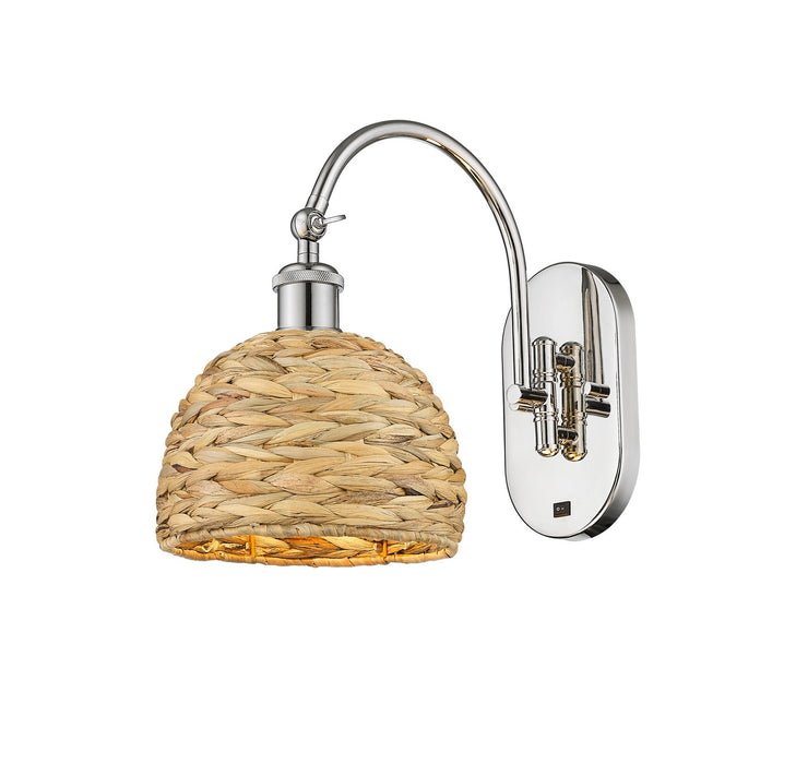 Innovations - 518-1W-PN-RBD-8-NAT - One Light Wall Sconce - Downtown Urban - Polished Nickel