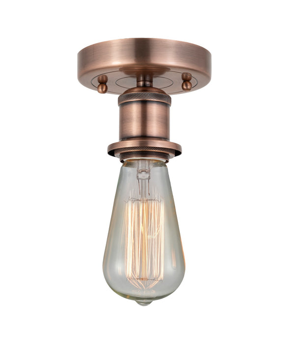 Innovations - 616-1F-AC - One Light Semi-Flush Mount - Edison - Antique Copper