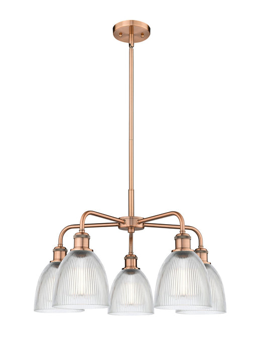 Innovations - 516-5CR-AC-G382 - Five Light Chandelier - Downtown Urban - Antique Copper