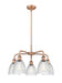 Innovations - 516-5CR-AC-G382 - Five Light Chandelier - Downtown Urban - Antique Copper