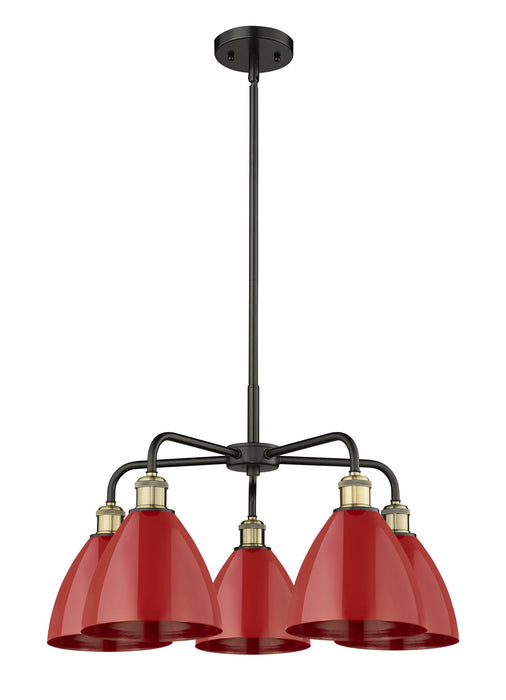 Innovations - 516-5CR-BAB-MBD-75-RD - Five Light Chandelier - Downtown Urban - Black Antique Brass