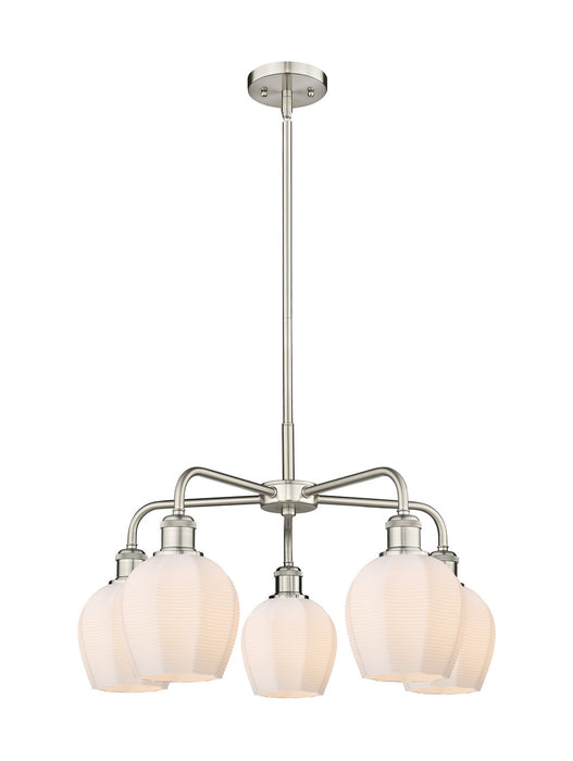 Innovations - 516-5CR-SN-G461-6 - Five Light Chandelier - Downtown Urban - Satin Nickel