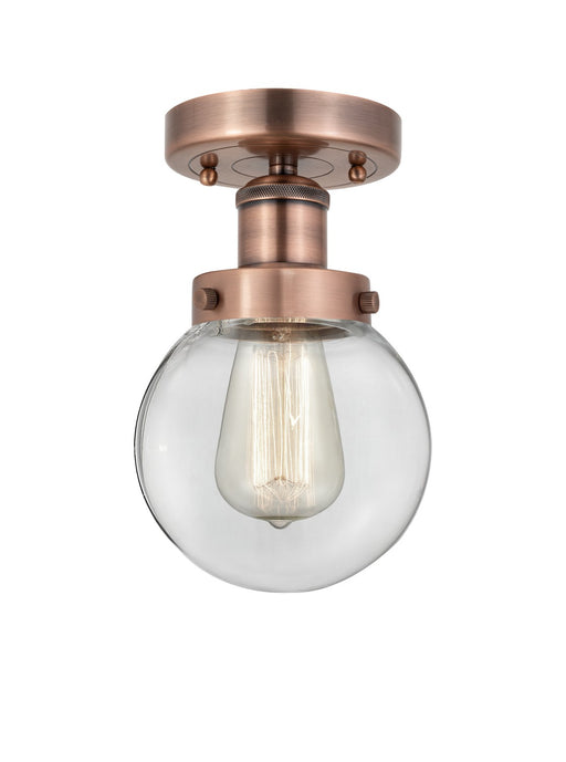 Innovations - 616-1F-AC-G202-6 - One Light Semi-Flush Mount - Edison - Antique Copper