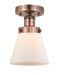 Innovations - 616-1F-AC-G61 - One Light Semi-Flush Mount - Edison - Antique Copper