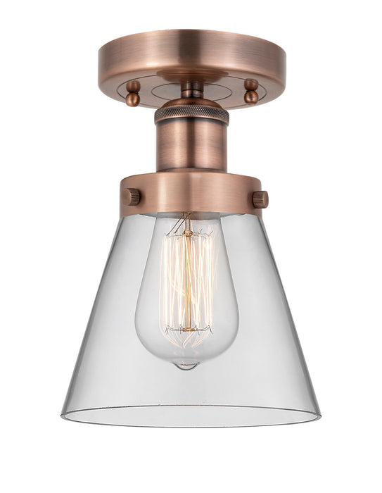 Innovations - 616-1F-AC-G62 - One Light Semi-Flush Mount - Edison - Antique Copper