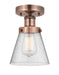 Innovations - 616-1F-AC-G64 - One Light Semi-Flush Mount - Edison - Antique Copper