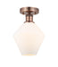 Innovations - 616-1F-AC-G651-8 - One Light Semi-Flush Mount - Edison - Antique Copper