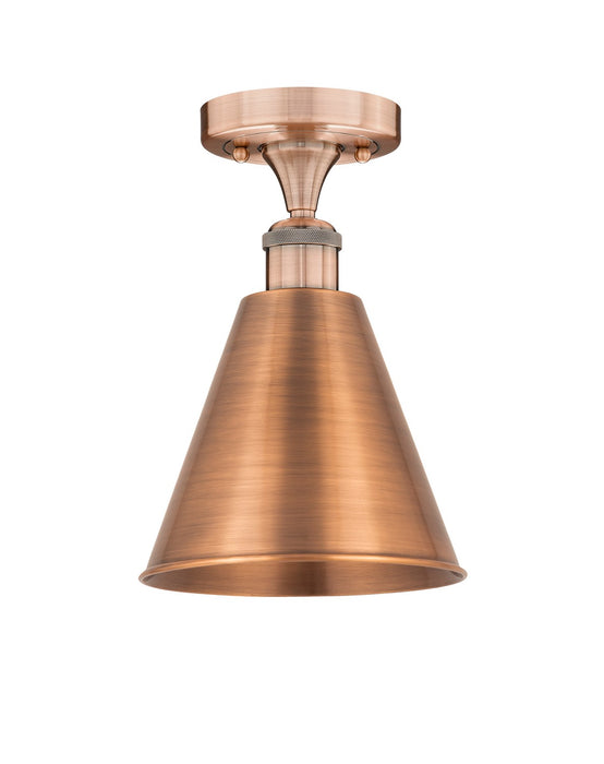 Innovations - 616-1F-AC-MBC-8-AC - One Light Semi-Flush Mount - Edison - Antique Copper