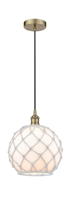 Innovations - 616-1P-AB-G121-10RW - One Light Pendant - Downtown Urban - Antique Brass