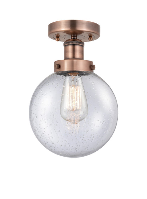 Innovations - 616-1F-AC-G204-8 - One Light Semi-Flush Mount - Edison - Antique Copper