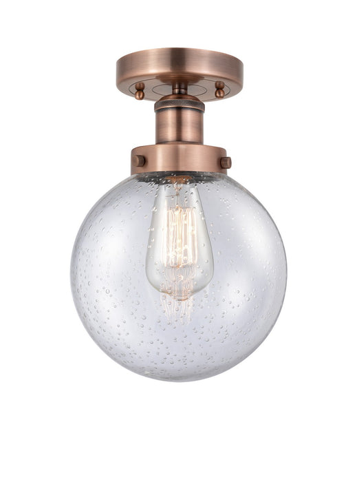 Innovations - 616-1F-AC-G204-8 - One Light Semi-Flush Mount - Edison - Antique Copper