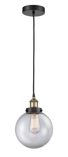 Edison One Light Mini Pendant Black Antique Brass