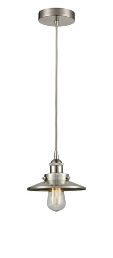 Edison One Light Pendant Satin Nickel