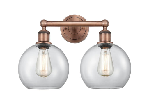 Innovations - 616-2W-AC-G122-8 - Two Light Bath Vanity - Downtown Urban - Antique Copper