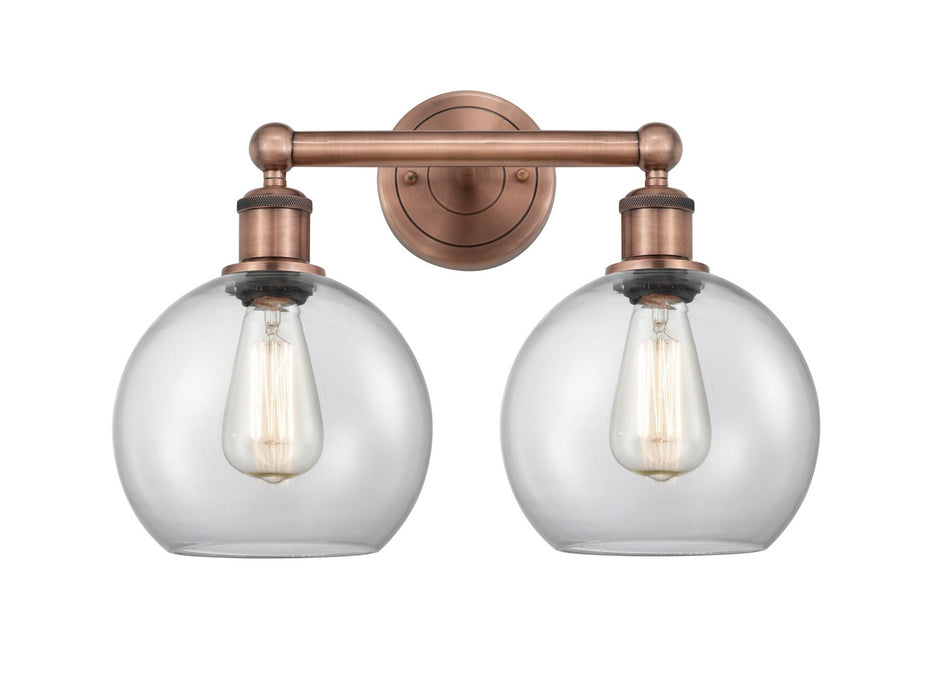 Innovations - 616-2W-AC-G122-8 - Two Light Bath Vanity - Downtown Urban - Antique Copper