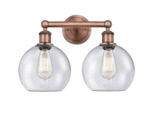 Innovations - 616-2W-AC-G124-8 - Two Light Bath Vanity - Downtown Urban - Antique Copper