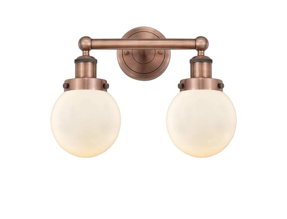 Innovations - 616-2W-AC-G201-6 - Two Light Bath Vanity - Edison - Antique Copper