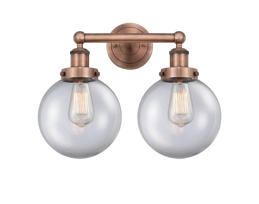 Innovations - 616-2W-AC-G202-8 - Two Light Bath Vanity - Edison - Antique Copper