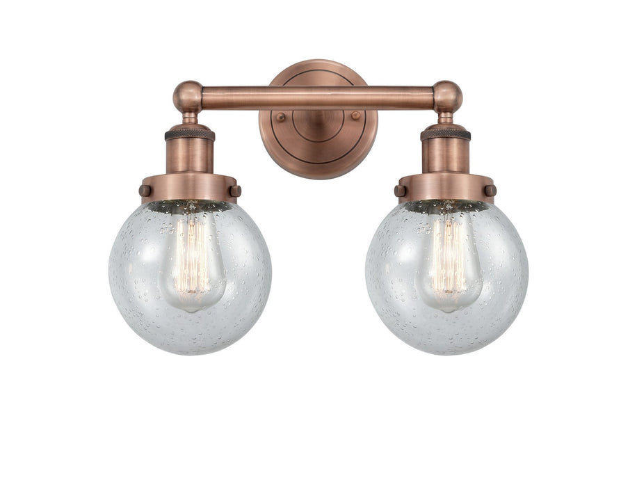 Innovations - 616-2W-AC-G204-6 - Two Light Bath Vanity - Edison - Antique Copper